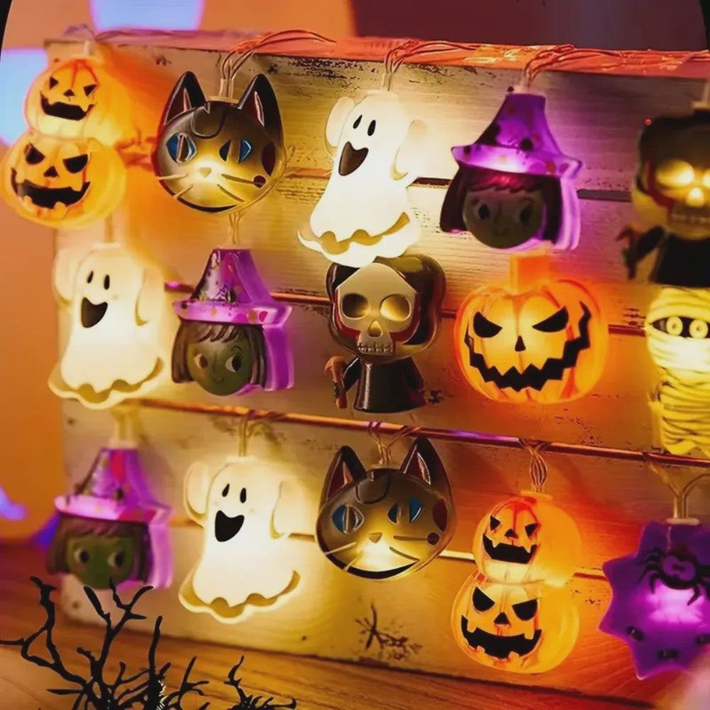 Halloween LED-lichtslinger met Batterijbox - 1.5M/10LED of 3M/20LED - Sfeervolle Decoratie