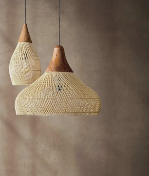 60cm Wabi Sabi Rotan Hanglamp - Japanse Retro Design voor Woonkamer & Eetkamer