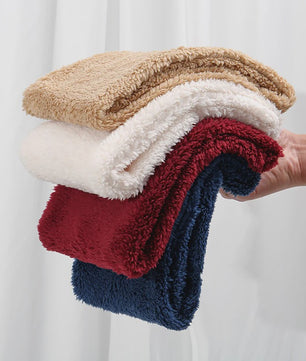 Cashmere Warm Collor Ring Winter Scarf Solid Plush Thick Outdoor Sports Men Women Children Neckerchief Full Face Mask Muffler