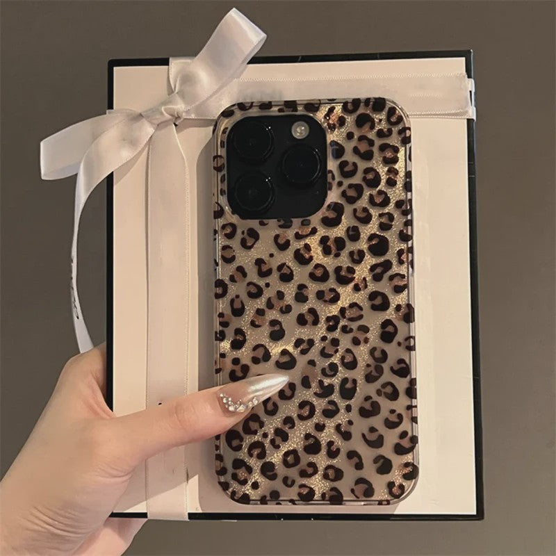 Transparant Leopard Print Hoesje voor Diverse iPhone Modellen - Schokbestendig Siliconen Cover