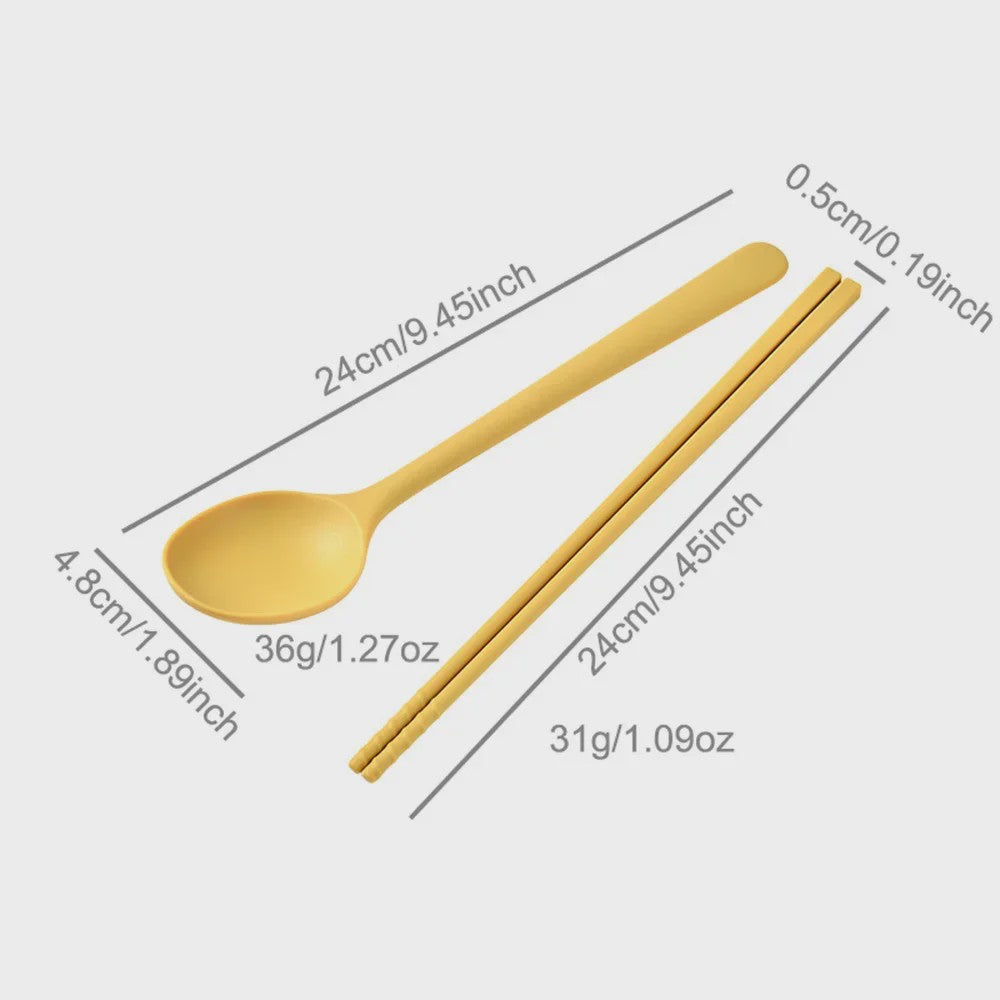 Siliconen Bestekset: Lepels, Koffielepels & Eetstokjes (2/8 Stuks)