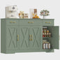Stijlvol Dressoir 140cm met 4 Barn Doors en 3 Lades - Opbergkast voor Woonkamer of Keuken