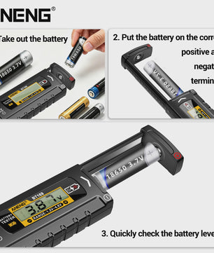 ANENG BT169 Batterij Tester: Meet AA, AAA, 9V, Lithium & Knoopcel Batterijen