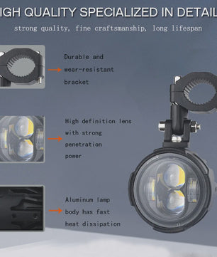 Set van 2x 100W Motor LED Verstralers - Dubbele Kleur & Flitsfunctie