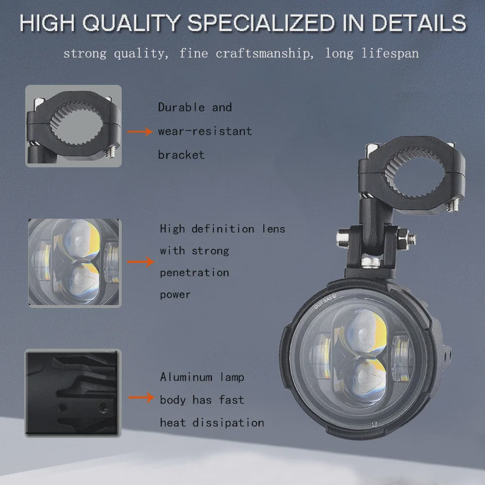 Set van 2x 100W Motor LED Verstralers - Dubbele Kleur & Flitsfunctie
