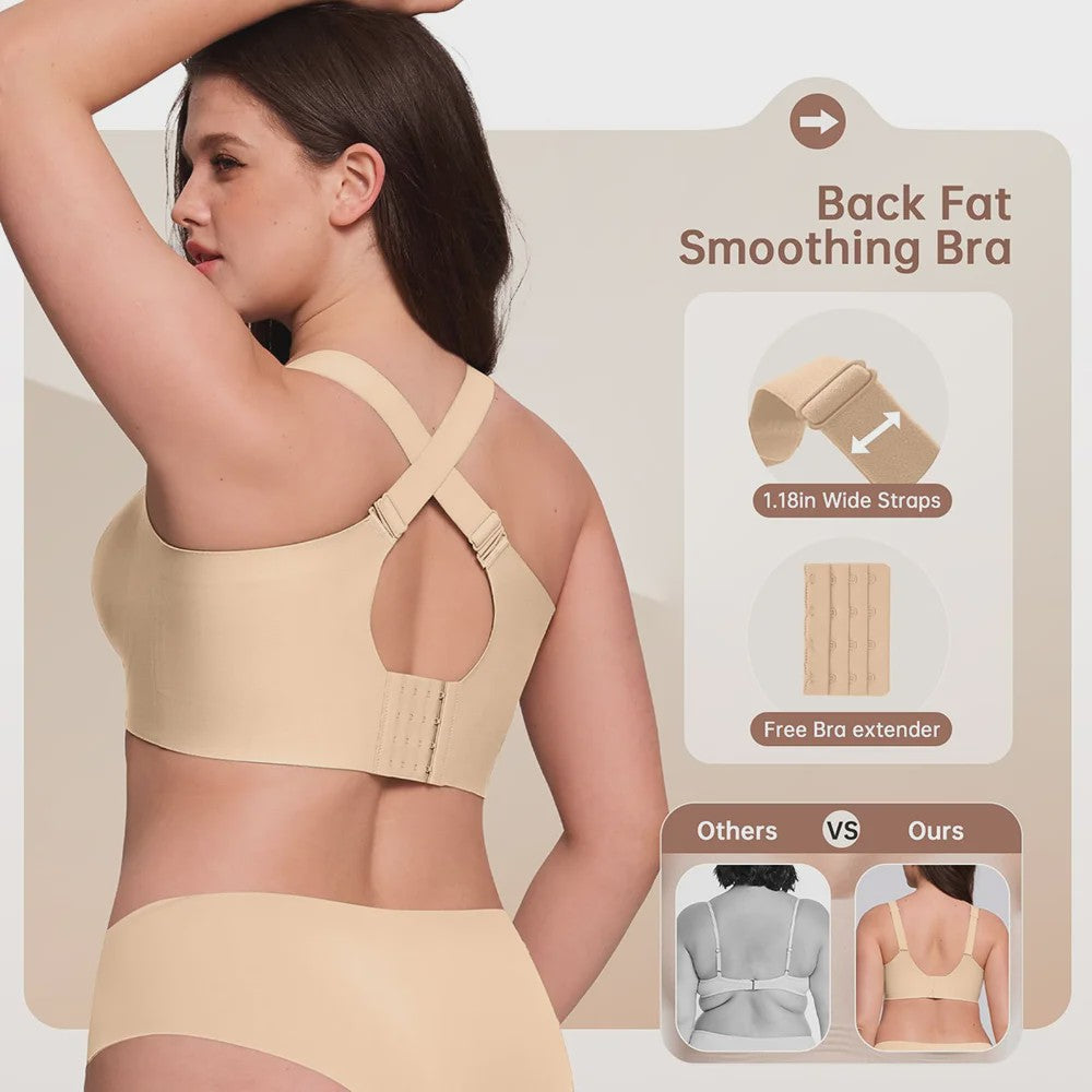 Comfortabele Naadloze Push-Up BH voor Plus Size Dames - Verbergt Rugvet & Biedt Volledige Bedekking