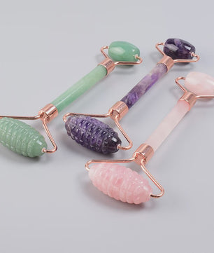 Luxe Jade Gezichtsmassage Roller & Gua Sha Set - Rose Gold