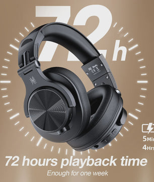 OneOdio Fusion A70 Draadloze Koptelefoon - Hi-Res Audio, 72u Batterij, Studio & DJ