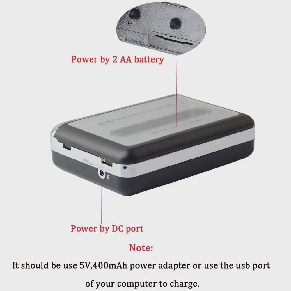 USB Cassette naar MP3 Converter & Speler - Behoud je Muziekcollectie