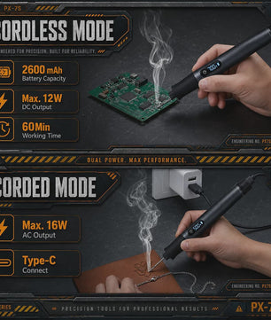 Draadloze Soldeerbout Kit - Snel Verwarmend, Precisie Tip, 2600mAh Batterij, Draagbaar voor PCB Reparatie