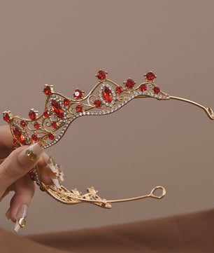 Vintage Barok Kristallen Tiara Kroon met Strass - Bruids & Feest Haaraccessoire