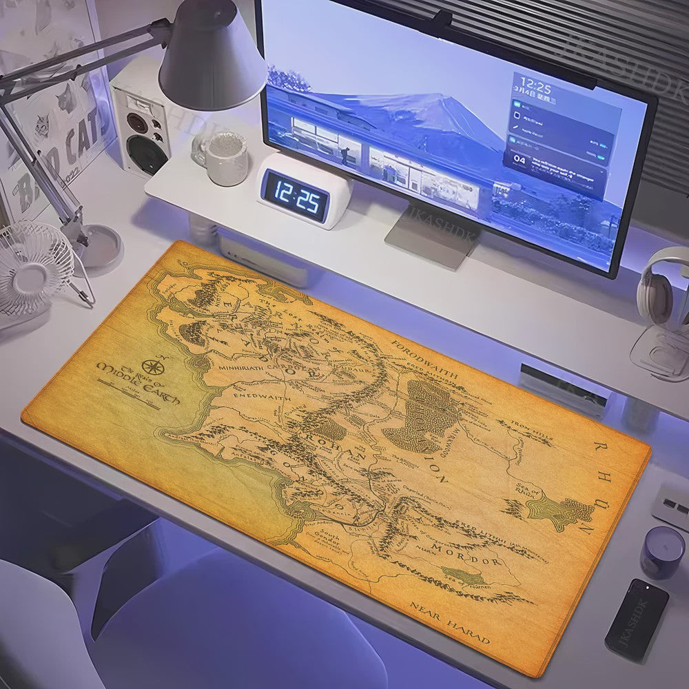 Grote Gaming Muismat XL - Lotrs Film Thema Deskmat voor PC & Bureau