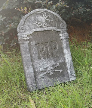 4x Halloween Grafsteen Decoratie - RIP Schedel Grafsteen voor Tuin & Feest