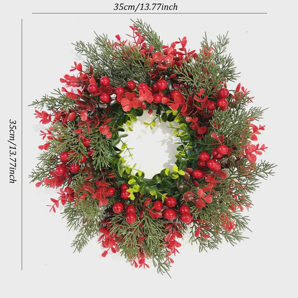 Kunstkerstkrans Rode Bessen 35cm - Sfeervolle Winter en Kerstdecoratie
