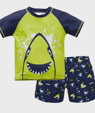 Zomer Zwempak Set Jongens met Haaienprint - T-shirt en Boardshort