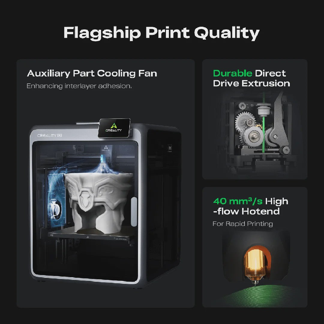 Creality K2 Combo 3D Printer: Multi-Color, 600mm/s Snelheid, Zelfnivellerend, AI Camera