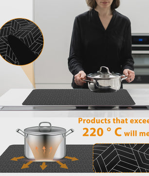 Siliconen Inductie Kookplaat Mat - Hittebestendig, Krasvrij & Antislip Keukenbeschermer