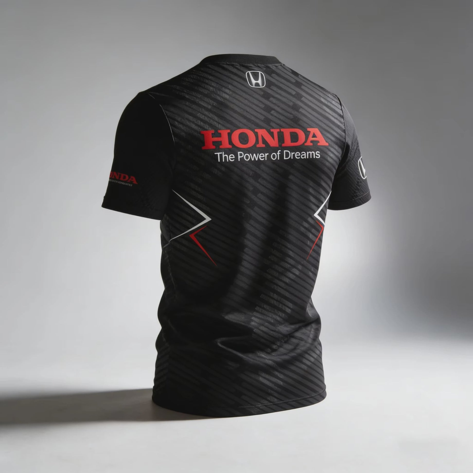 Honda Racing T-shirt Heren - Sportief & Trendy Kort Rood/Zwart