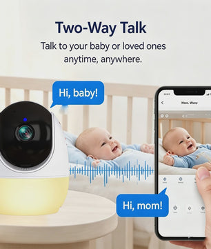 7-inch Babyfoon met Camera: Pan-Tilt-Zoom, Tweeweg Audio, Nachtzicht & Lullabies