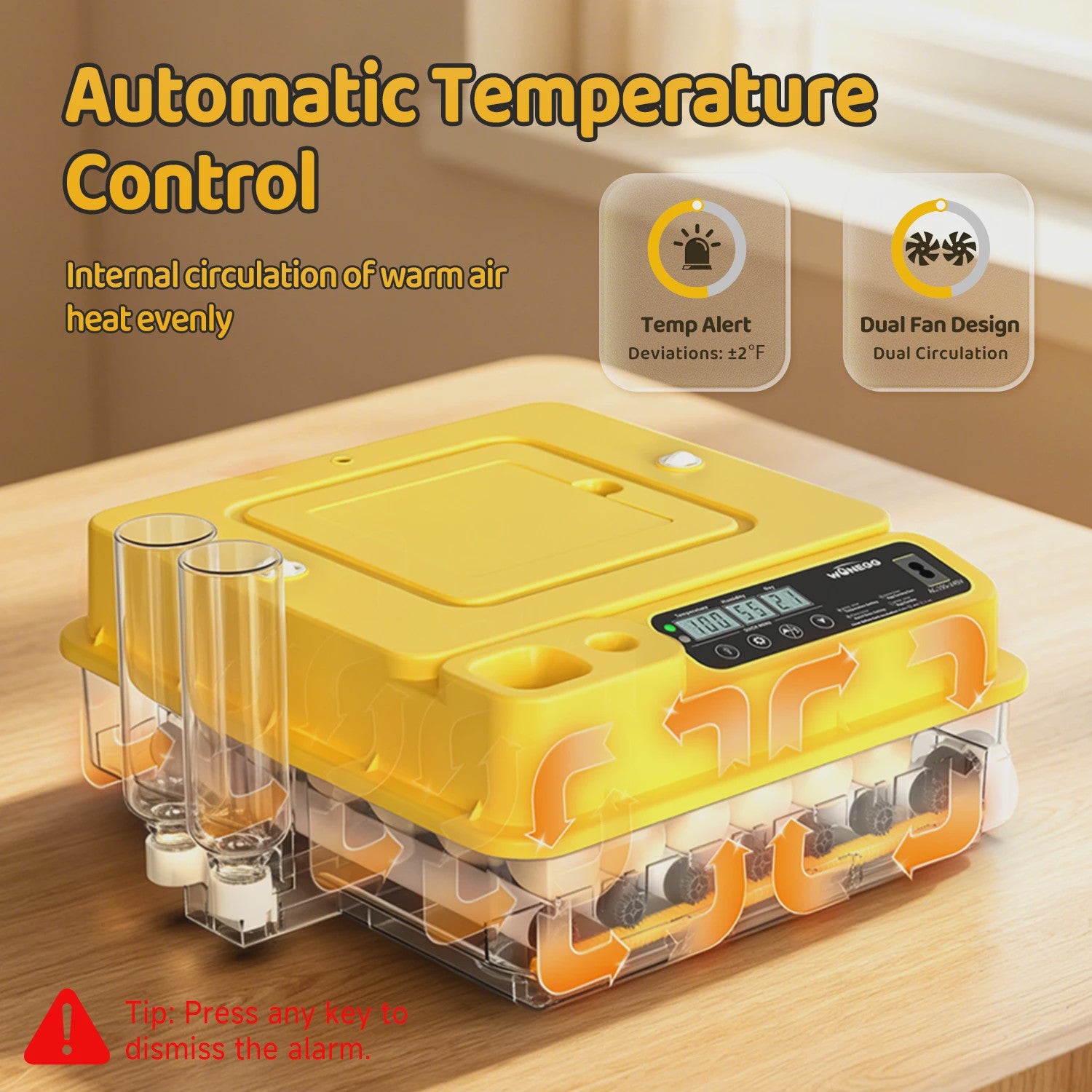 Automatische Broedmachine 288 Eieren - Volledig Automatisch met Temperatuur-, Water- en Keerfunctie - Geschikt voor Kip, Eend, Gans, Kwartel, Duif, Schildpad