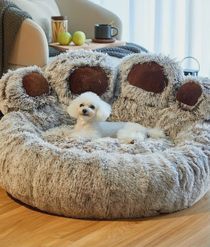 Luxe Hondenkussen en Kattenmand in Unieke Pootvorm - Super Zacht en Comfortabel voor Puppy's en Kleine Honden
