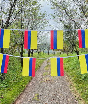 Colombia Vlaggenlijn 14x21cm - 20 Stuks Feestelijke Slingers voor Decoratie