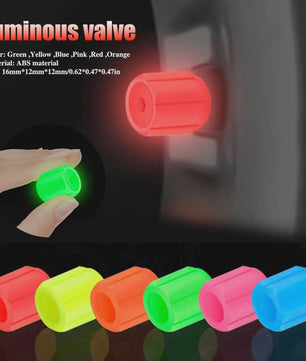 Lichtgevende Ventieldopjes - Glow in the Dark - Universeel voor Auto, Motor & Fiets