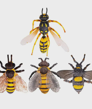 Realistische Bijen Decoratie Set - Levensechte Insect Figuurtjes voor Huis en Bureau