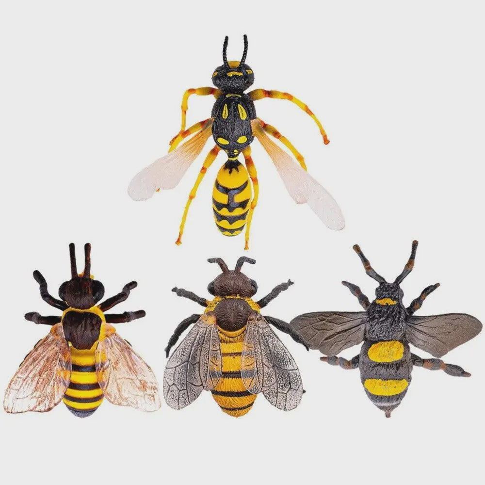 Realistische Bijen Decoratie Set - Levensechte Insect Figuurtjes voor Huis en Bureau