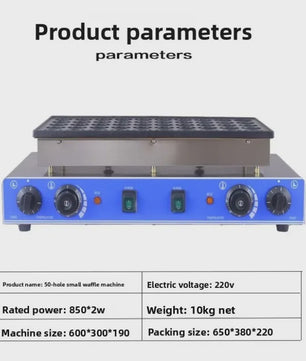 Professionele Poffertjesplaat Elektrisch - 50 Stuks Non-stick