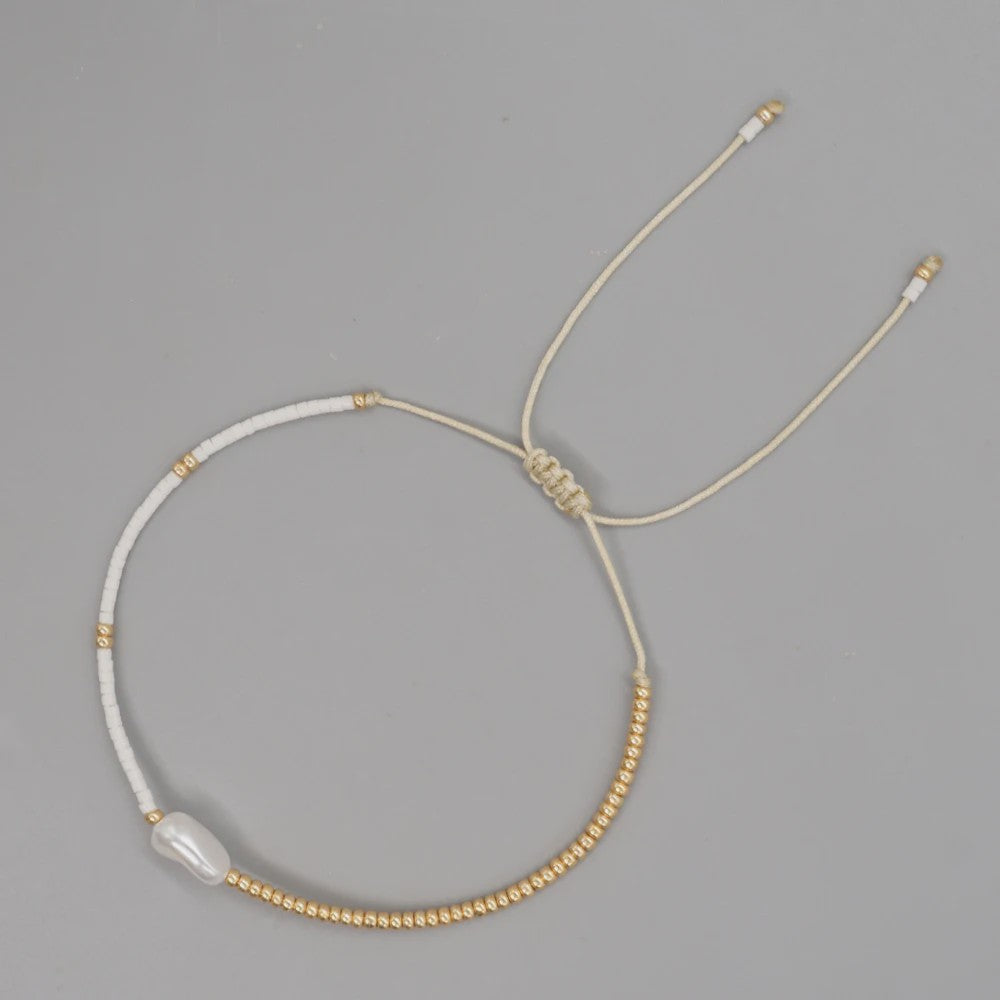 Elegante Baroque Parel Armband met Miyuki Zaadparels - Verstelbaar & Stijlvol