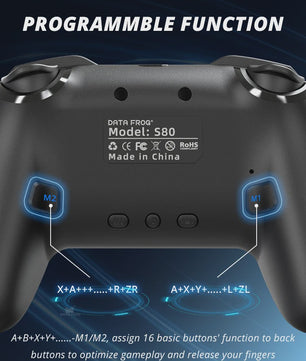 Draadloze Pro Controller met Programmeerbare Functies voor Switch & PC
