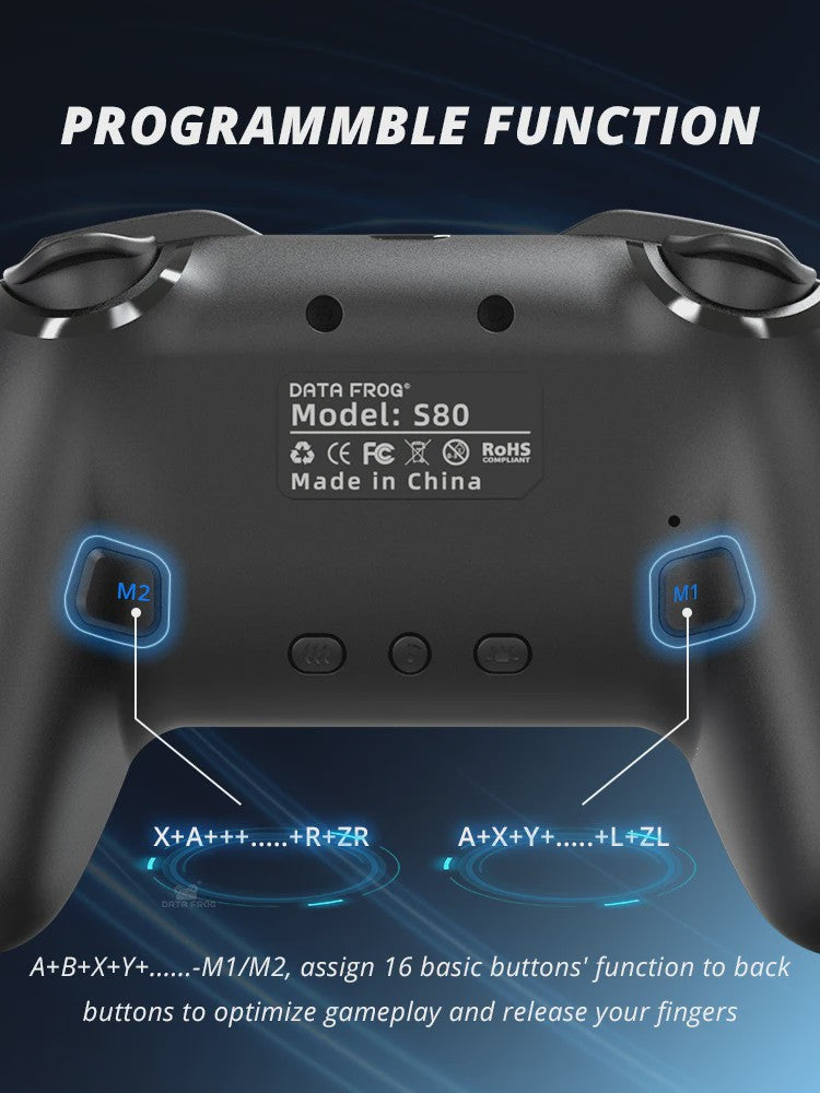 Draadloze Pro Controller met Programmeerbare Functies voor Switch & PC
