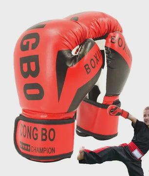 Kinder Bokshandschoenen Leer - Training, Sparring & Fitness - Set van 2