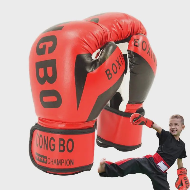 Kinder Bokshandschoenen Leer - Training, Sparring & Fitness - Set van 2