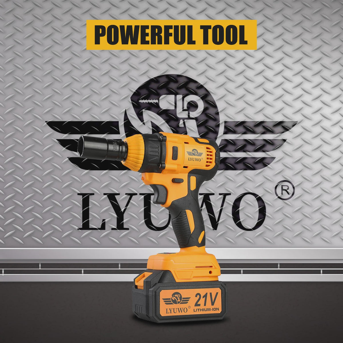 LYUWO Krachtige Brushless Elektrische Sleutel 380NM - Voor Automotive en Zwaar Werk