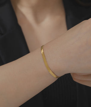 Minimalistische Slangenketting Anklet - Roestvrij Staal Goudkleurig
