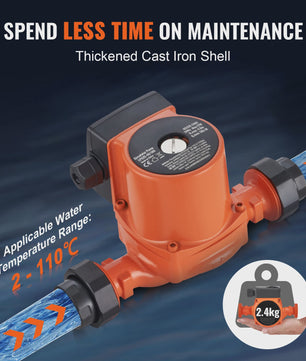 Circulatiepomp Warm Water 220V - 3 Snelheden, Stil & Krachtig voor CV-systemen