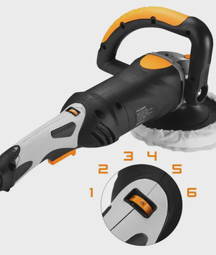 DEKO 1600W Elektrische Polijstmachine 180mm - Variabele Snelheid voor Auto en Vloer