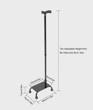 Verstelbare Wandelstok met Trapklimhulp & Hoge Stabiliteit - 150kg Draagvermogen