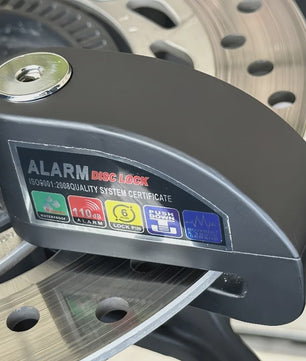 Waterdicht Motor Alarm Schijfrem Slot - Anti-diefstal Beveiliging voor Motor & Fiets + Herinneringskabel