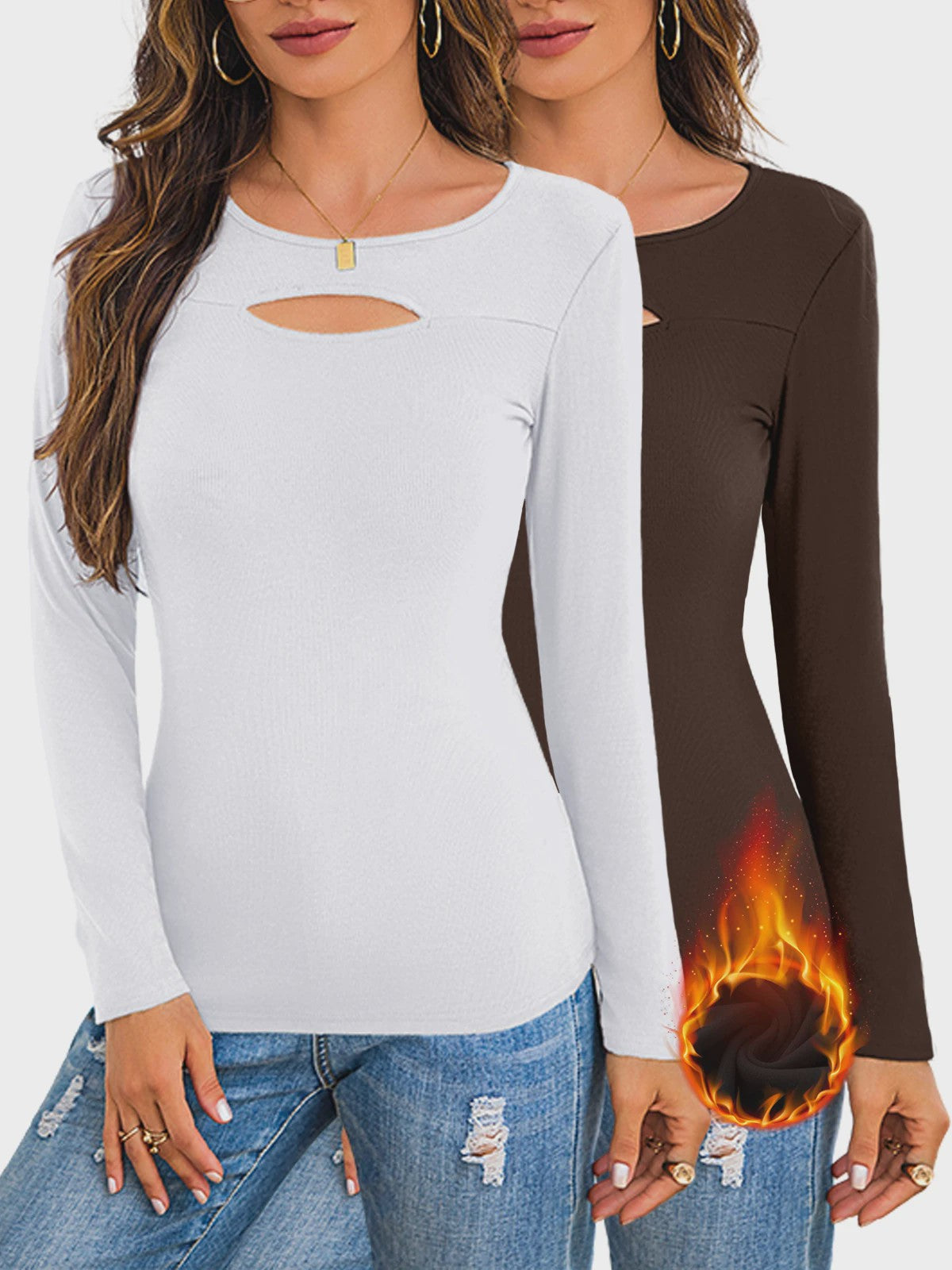 Dames Ribgebreide Longsleeve met Asymmetrische Halslijn - Slim Fit & Elegant