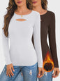 Dames Ribgebreide Longsleeve met Asymmetrische Halslijn - Slim Fit & Elegant