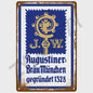 Retro Metalen Bierbord - Vintage Wanddecoratie voor Pub, Bar & Café
