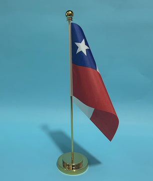 Chile Bureauvlag 14x21cm met Standaard - Officiële Decoratie