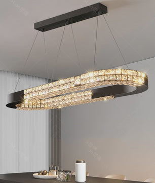Luxe Kristallen Plafondlamp - Moderne Hanglamp voor Eetkamer & Woonkamer