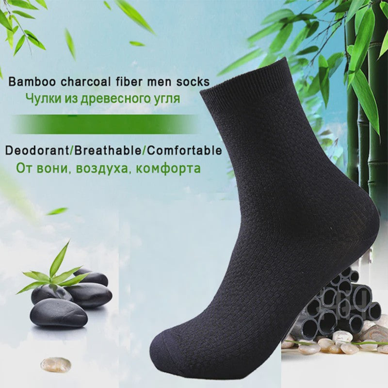5 Paar Bamboevezel Herensokken - Comfortabel, Ademend & Zakelijk/Casual