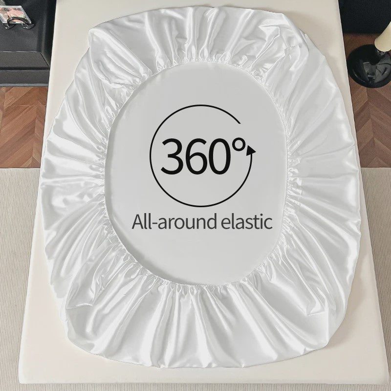 Satijnen Hoeslaken met 360° Elastische Band - Luxe en Comfortabel Beddengoed