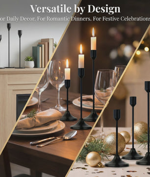 Set Kaarsenstandaards Klassiek Bullet-Head - Goud & Zwart - Decoratie & Tafeldecoratie