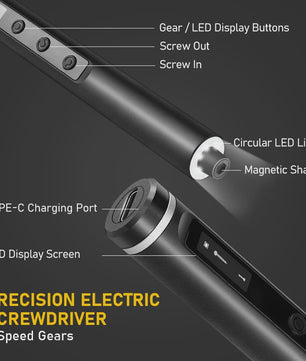 Galacok S6 Max Precisie Elektrische Schroevendraaierset - 42 Bits & 5 Koppelstanden